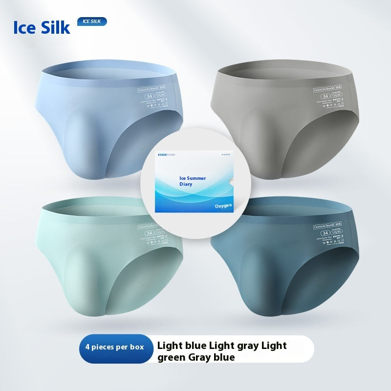 Ice Silk Men's Underwear Summer Seamless Briefs Buy Center