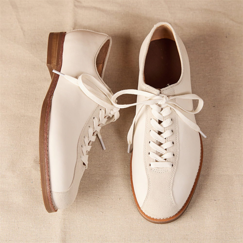 Newly Arrived at Buy Center: Men's Vintage Top Layer Cowhide Platform Shoes Offwhite