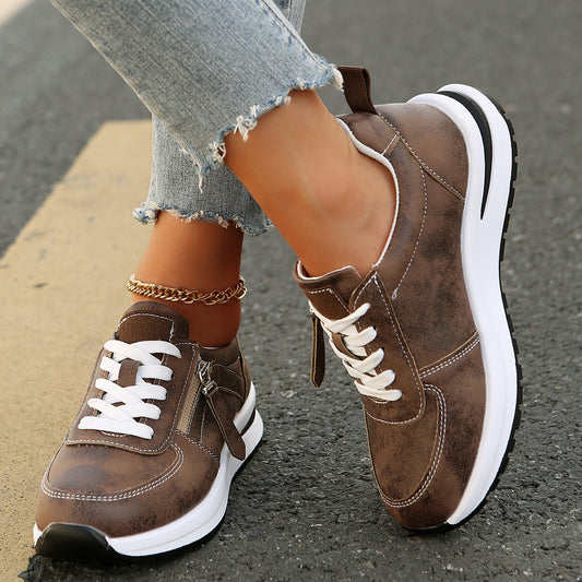 Fashion Solid Color Front Lace-up Women's Shoes | women's shoes | Buy Center