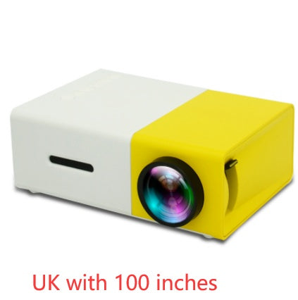 Portable Projector 3D Hd Led Home Theater Cinema HDMI-compatible Usb Audio Projector Yg300 Mini Projector UK with 100 inches