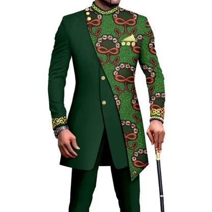 Traje de dos piezas ajustado de talla L para hombre africano de One Piece Dropshipping