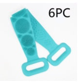 Hot New Items at Buy Center: Bath Towel Silicone Rubbing Back Towel 6PC Green 60cm