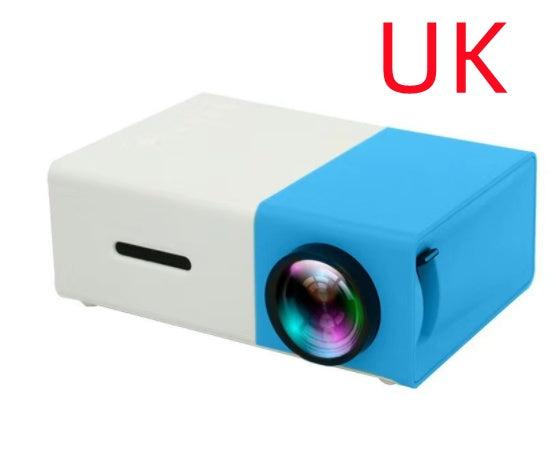 Portable Projector 3D Hd Led Home Theater Cinema HDMI-compatible Usb Audio Projector Yg300 Mini Projector Blue UK