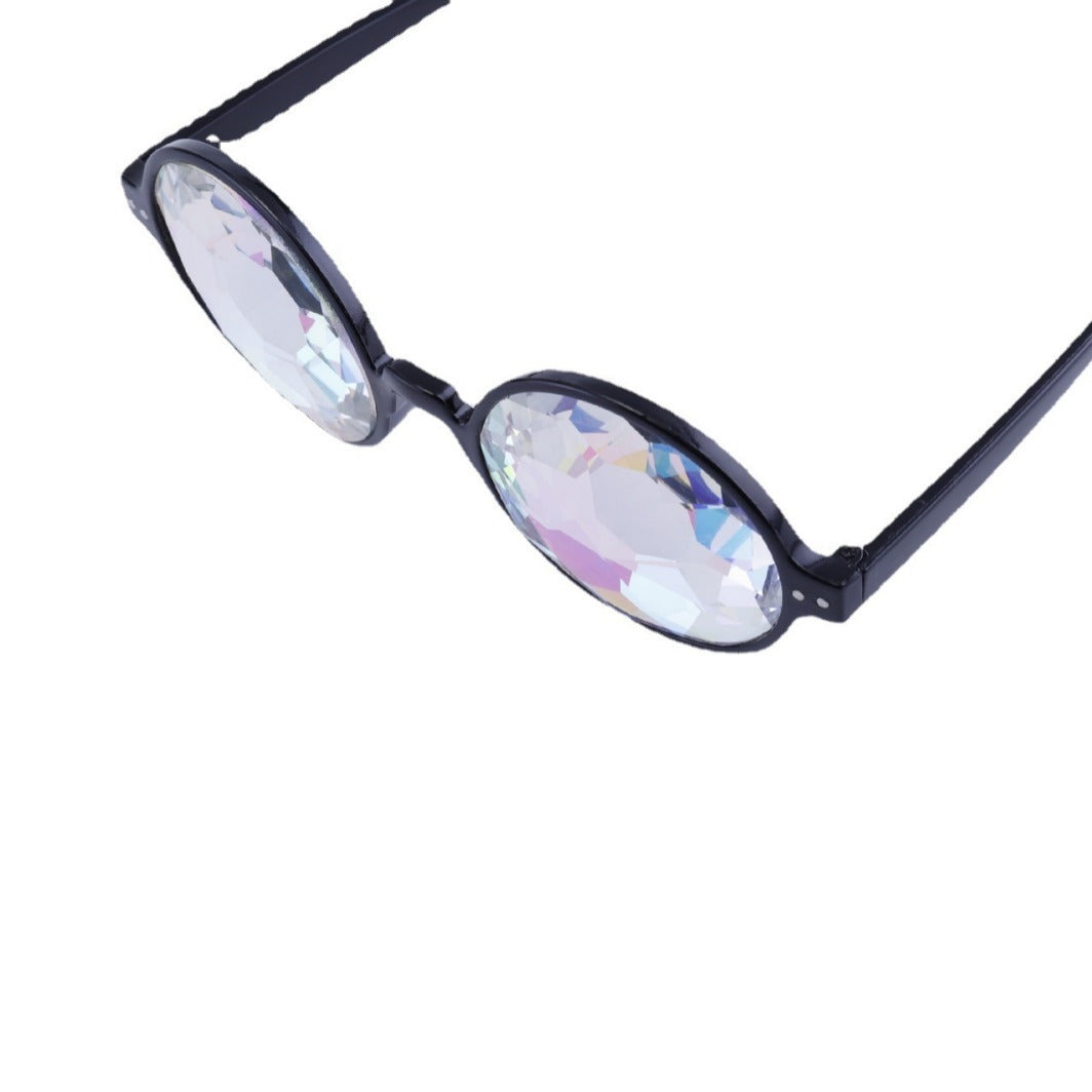 Shop Now at Buy Center-Kaleidoscope Concert Sunglasses Glass Faceted Mosaic Glasses