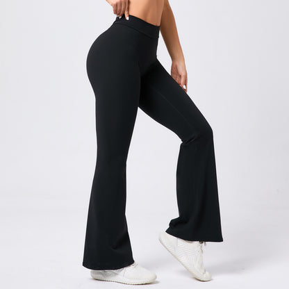 Ladies' Hip Lifting Yoga V Waist Bell-bottom Pants Buy Center