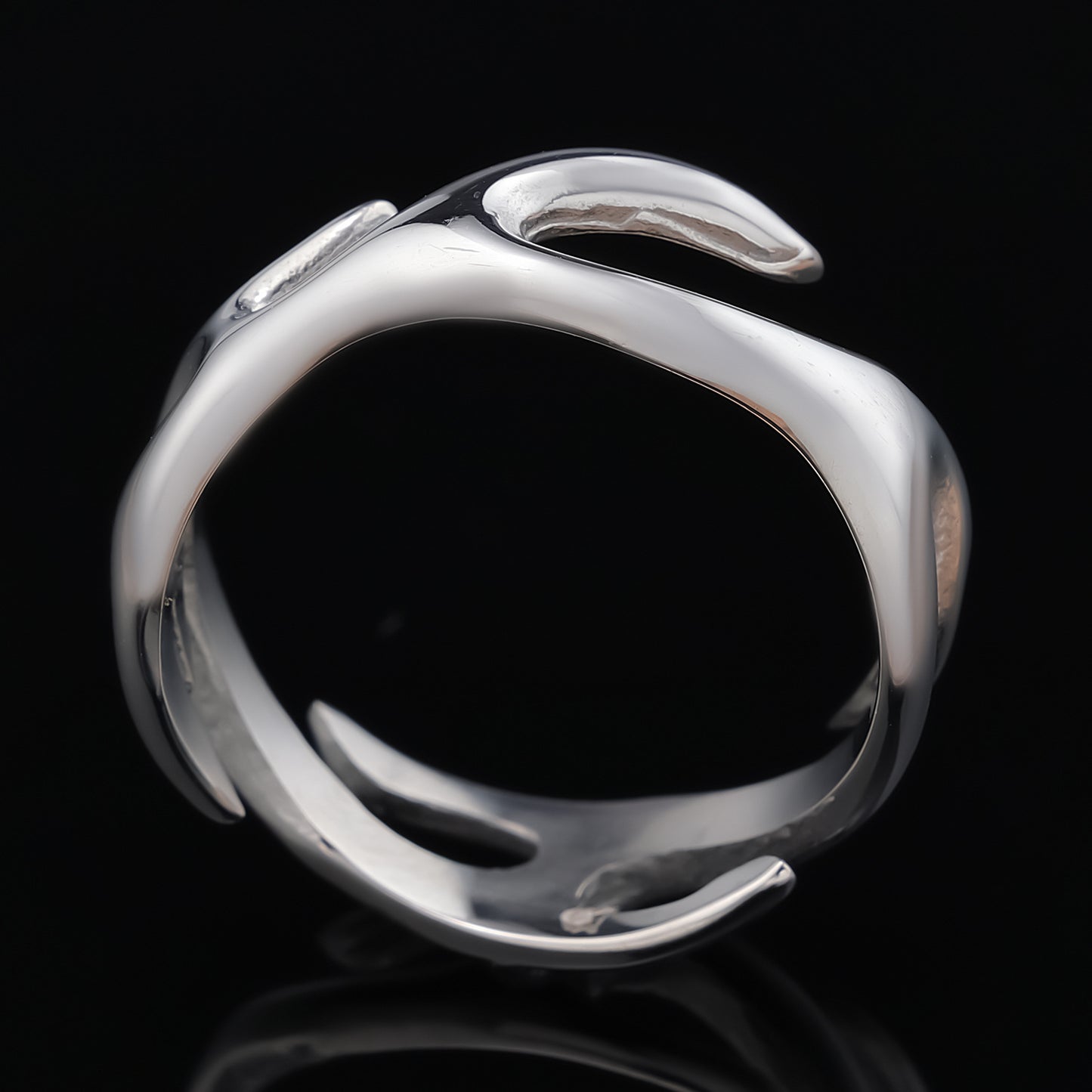 Buy Center Premium-Flame Totem Stainless Steel Neutral Silver Ring