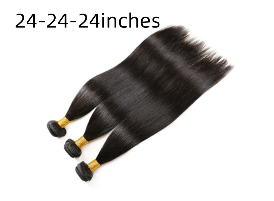 Buy Center Top Pick- Brazilian real hair wig 24and24and24 three piece set