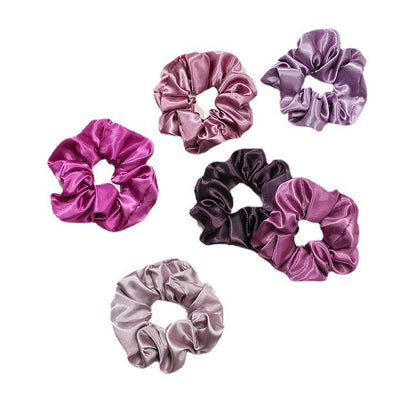 Satin French Headband Women's Solid Color Glossy Satin Large Intestine Hair Ring