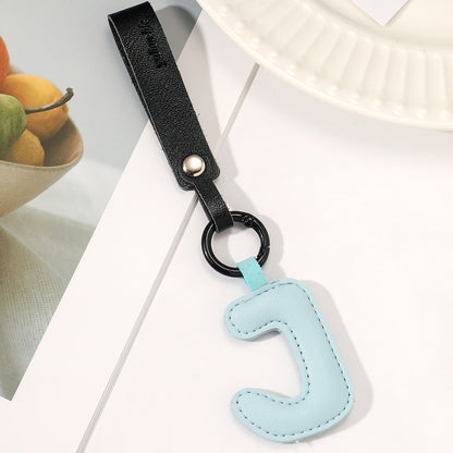 Newly Arrived at Buy Center: Fashion All-Match 26 Full Letter Leather Key Chain Pendant Style J