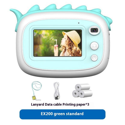 Just Arrived at Buy Center: Children's Camera Handheld Camera SLR Double Lens Mini Toy EX200 Green Standard