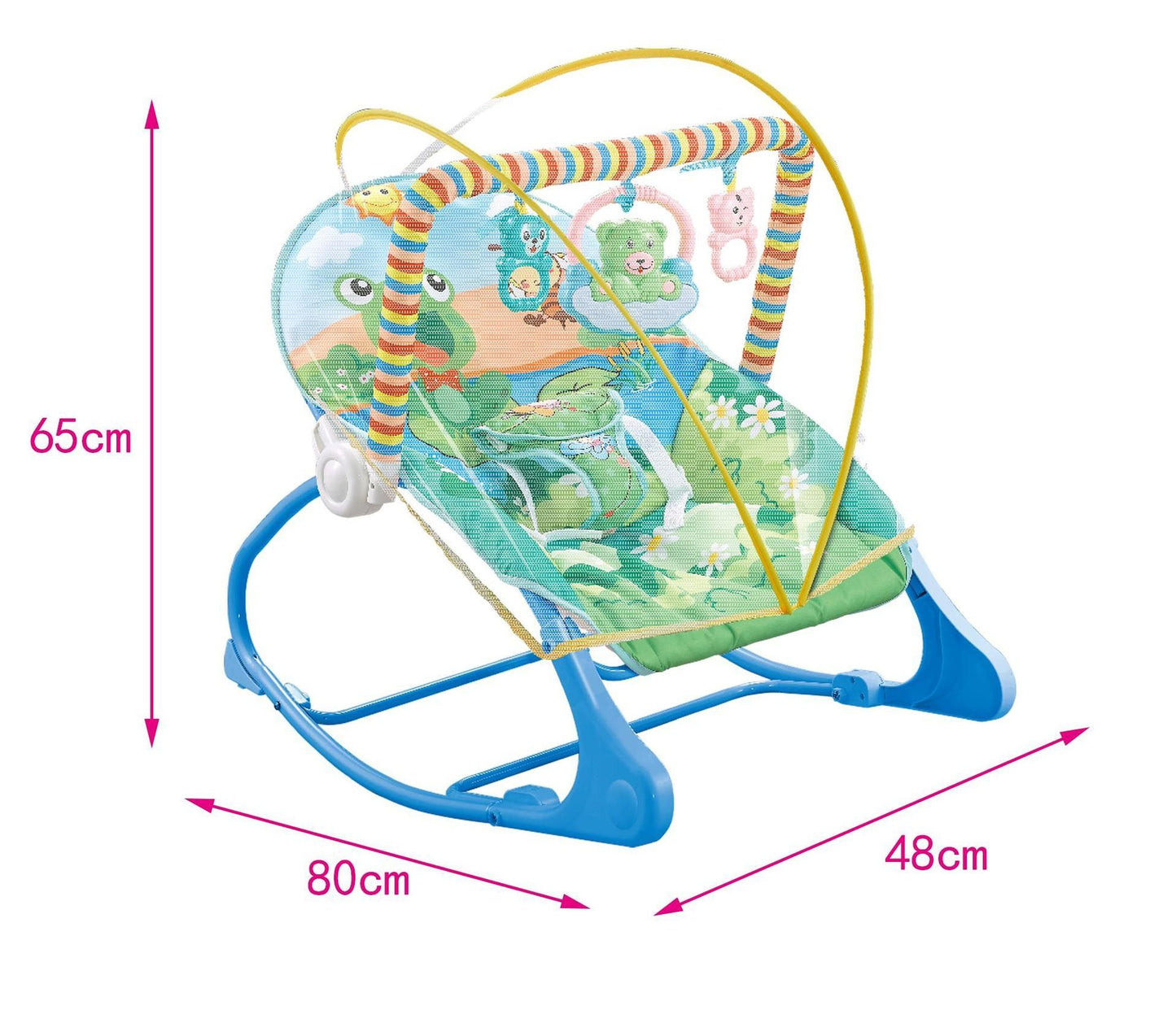 Fresh Arrivals at Buy Center: Baby Rocking Chair Baby Rocking Bed Portable Foldable Coax With Mosquito Net Rocking Chair Green Tent