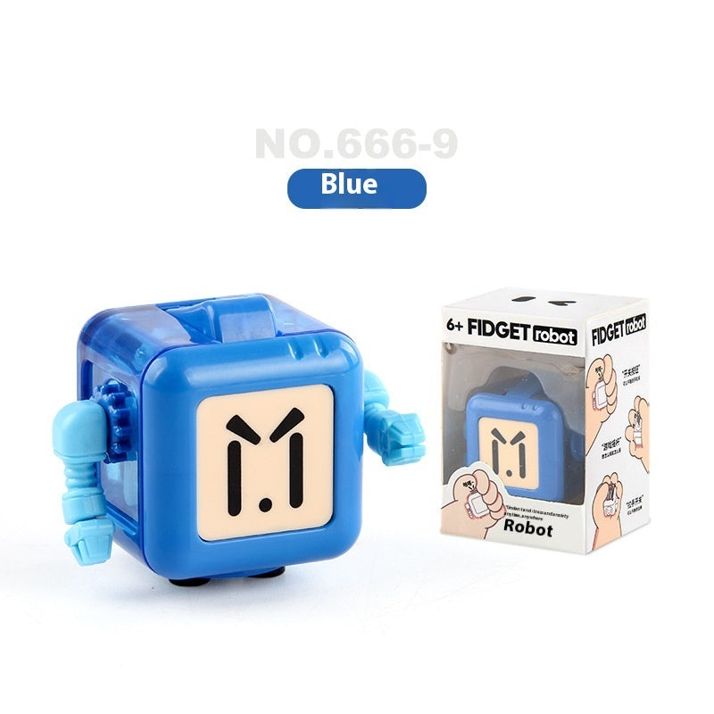 Fresh Arrivals at Buy Center: Pressure Reduction Toy Robot Compressed Decompression Toy Blue Closed Eyes 43g