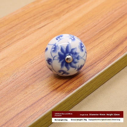 Newly Arrived at Buy Center: Ceramic Handle Vintage Painting Art Drawer Cabinet Door Handle 1055 Wealth