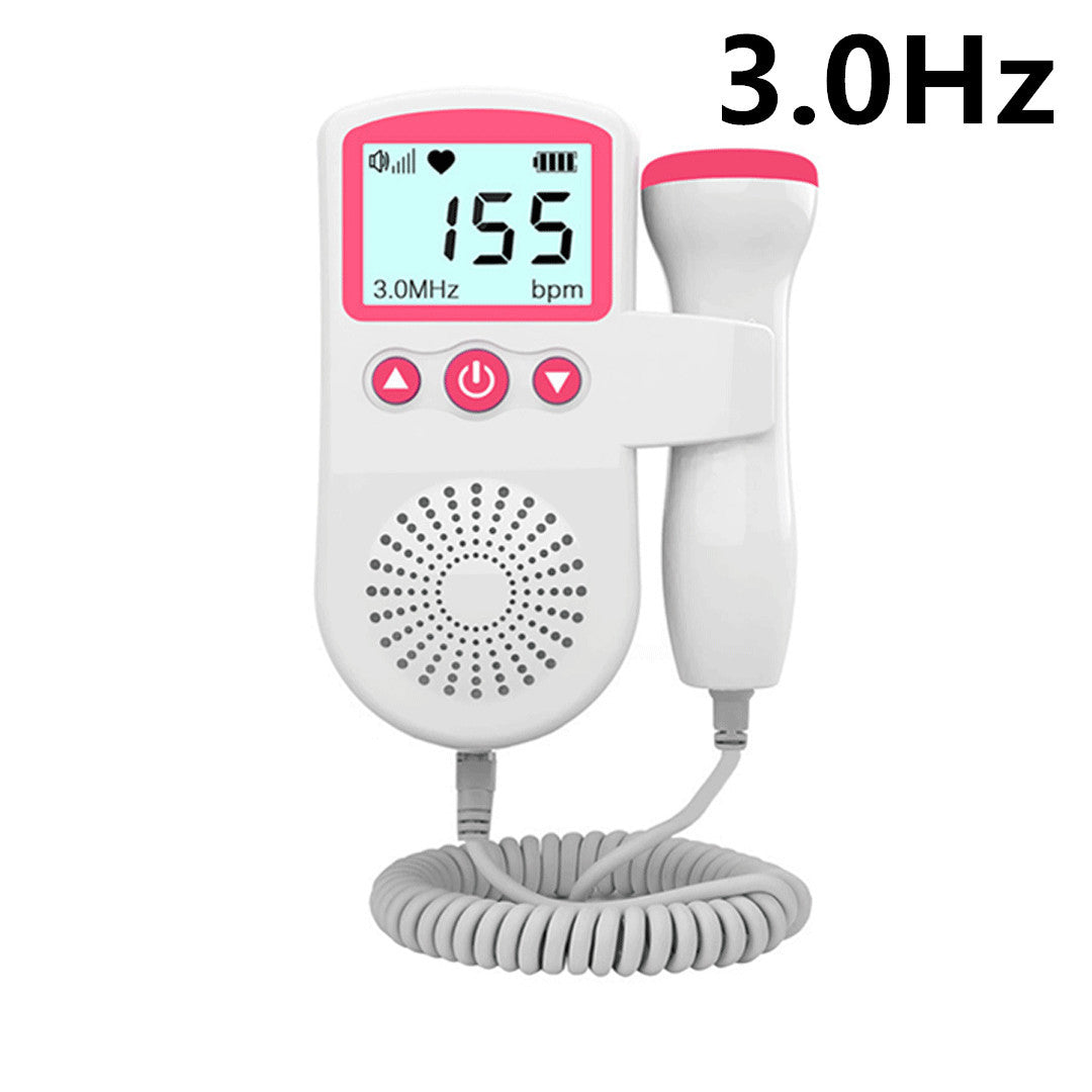 Fetal Heart Rate Monitor Home Pregnancy Baby Fetal Sound Heart Rate Detector Pink 3.0Hz