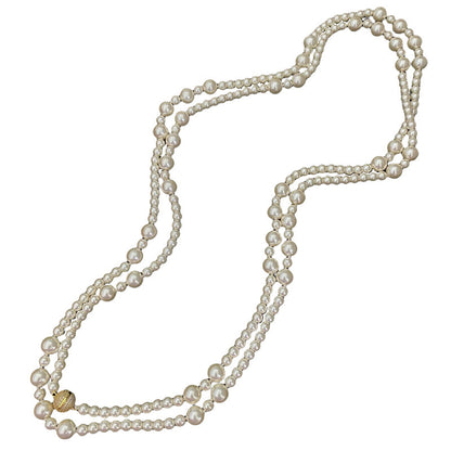 Buy Center Hot Pick-Extra Long Pearl Necklace For Women Fashionable And Versatile White