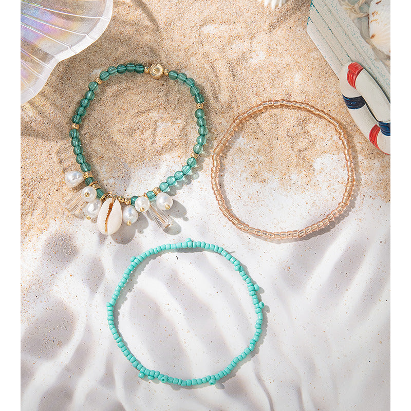 Buy Center Hot Pick-Personalized Layered Glass Bracelet With Bohemian Style