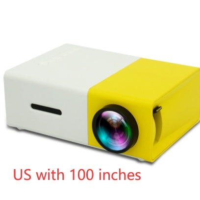 Portable Projector 3D Hd Led Home Theater Cinema HDMI-compatible Usb Audio Projector Yg300 Mini Projector US with 100 inches