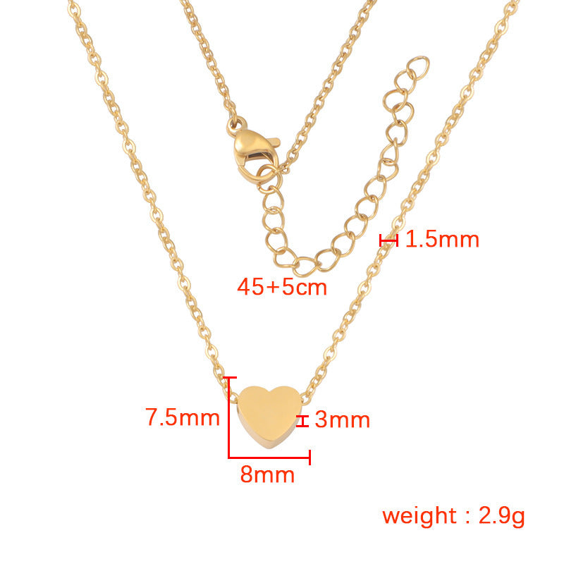 Simple Fashion In Europe And America Stainless Steel Necklace And Pendant