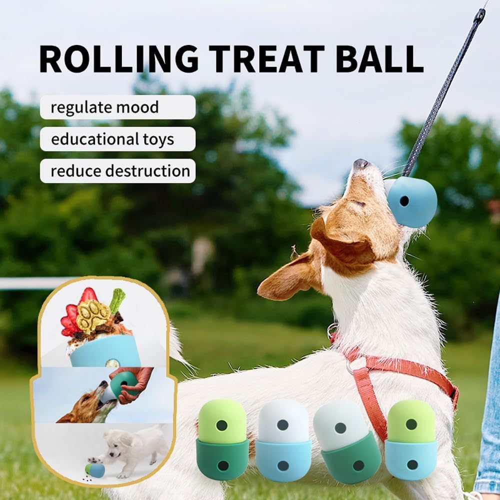 Fresh Arrivals at Buy Center: Pet Puzzle Toy Dog Treat Dispensing Cute Puppy Small Medium Dogs Interactive Chase Toy Pet Funny Enrichment Toys Food Ball For Dog Playing Training Slow Feeder Bowls