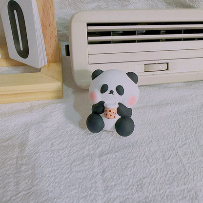 Newly Released at Buy Center: Cute Panda Car Vent Perfume Aromatherapy Car Decoration Milk Tea Panda