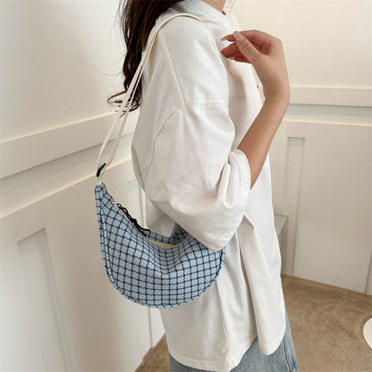 Buy Center Deal-Plaid Trendy Casual Simple Shoulder Crossbody Dumpling Women's Bag