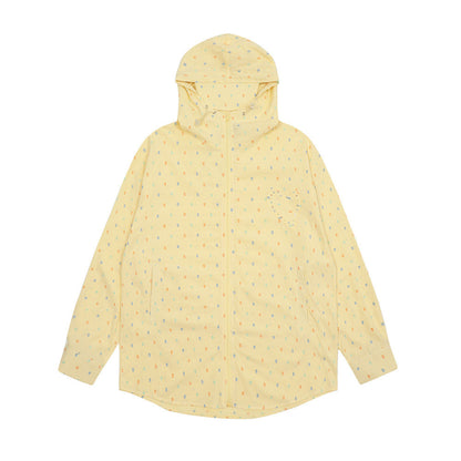 Newly Released at Buy Center: Men's Love Polka Dot Fine Plaid Long Sleeve Hooded Shirt Yellow