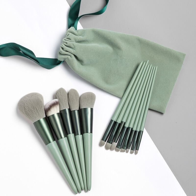 13 PCs Purpleflower Holly Leaf Makeup Brushes Suit Soft Hair Buy Center