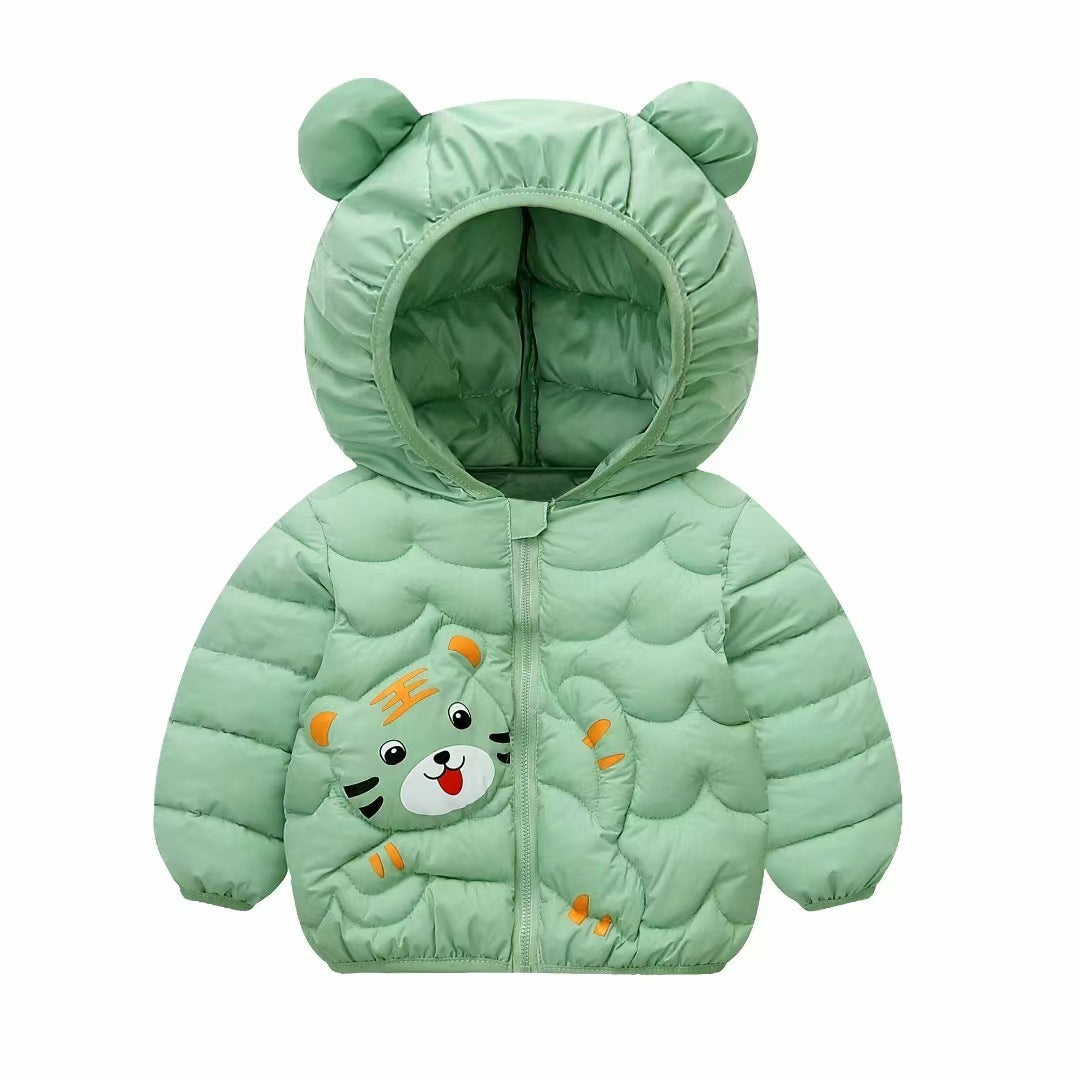 Fresh on the Scene at Buy Center: Children's Lightweight Down Jacket Cotton Clothes Cartoon Green