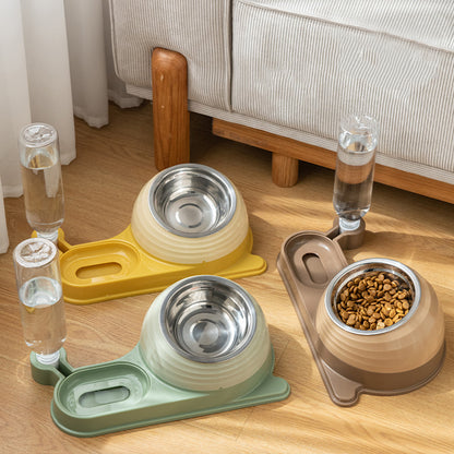 Hot New Items at Buy Center: Cat Food Bowl Cat Bowls Whisker Friendly With Water Dispenser For Cats And Small Dogs