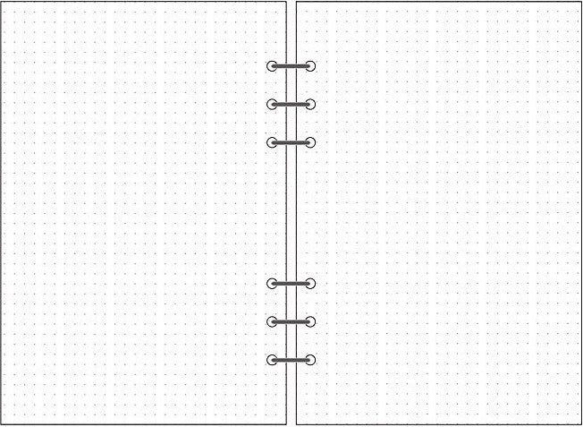 Fresh Arrivals at Buy Center: 6-hole Notebook Loose-leaf Refill Blank Dot Matrix Horizontal Line