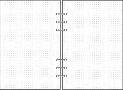 Fresh Arrivals at Buy Center: 6-hole Notebook Loose-leaf Refill Blank Dot Matrix Horizontal Line