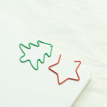 Newly Arrived at Buy Center: Christmas Creative Special-shaped Color Paper Clips 18 Pieces