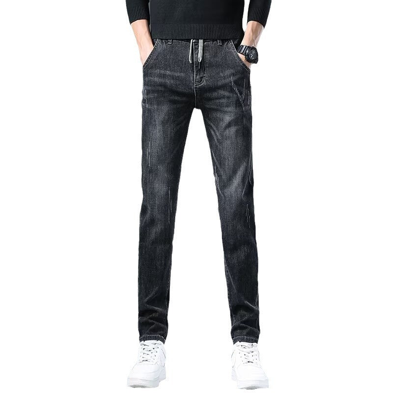 Jeans Men's Straight Loose Elastic All-matching Long Pants Buy Center