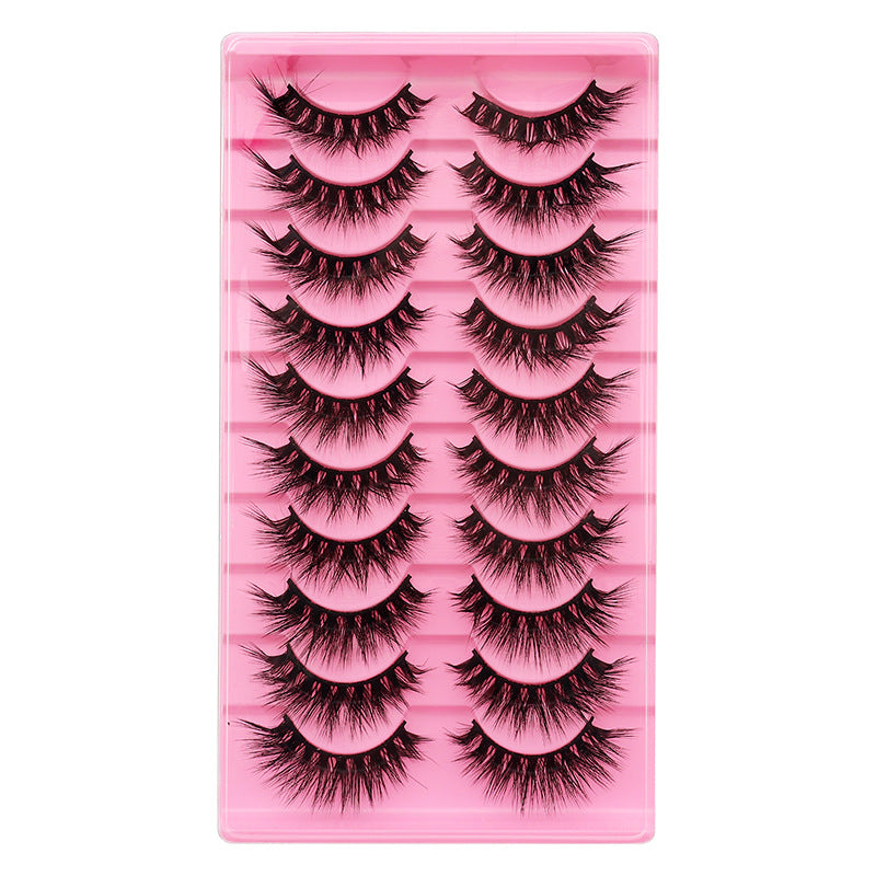 10 Pairs Of False Eyelashes With Natural And Thick Curl