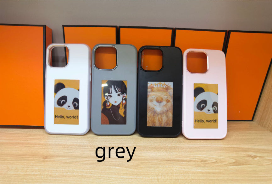 Hot New Items at Buy Center: Four-color E-ink Screen Projection Screen DIY Phone Case Gray