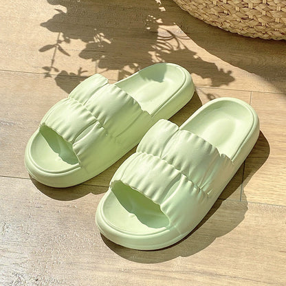 Women Home Shoes Bathroom Slippers Soft Sole Slides Summer Beach Shoes Avocado green