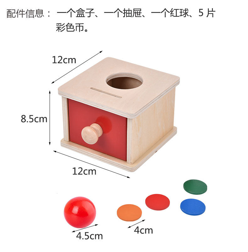 Montessori Teaching Aids Children's Wooden Toy 1-3 Years Old Early Education Educational Learning Coin-operated And Ball Box Drawer Buy Center