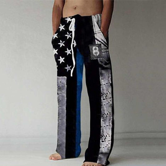 Loose Casual European 3D Printed High Waist Wide Leg Pants | Men's Clothing2 | Buy Center