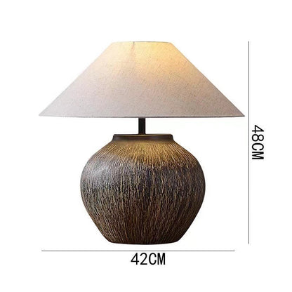 Fresh Arrivals at Buy Center: Ceramic Table Lamp Silent Style Large Modern New Chinese Retro Nostalgic Hotel Homestay Ornament Warm Light UQ624