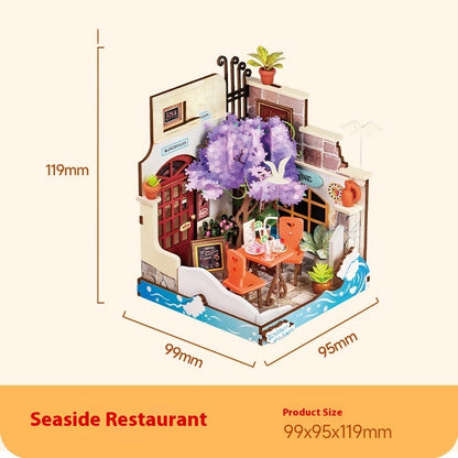 Fresh Arrivals at Buy Center: DIY Cottage Mini Building Blocks Model 3D Puzzle Model Seaside Restaurant