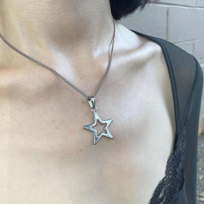 Buy Center Ultimate-Y2g Pentagram Necklace Minority Simple Ins Hip Hop Clavicle Chain