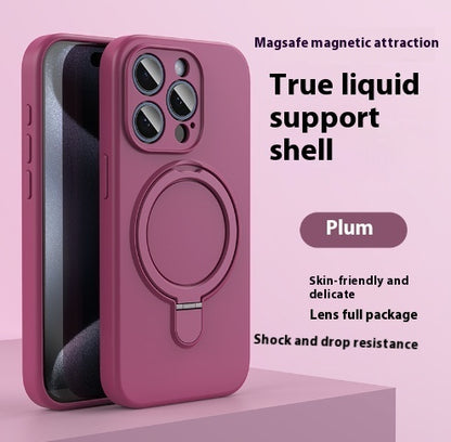 Newly Released at Buy Center: Liquid Silicone Magnetic Bracket Phone Case Plum