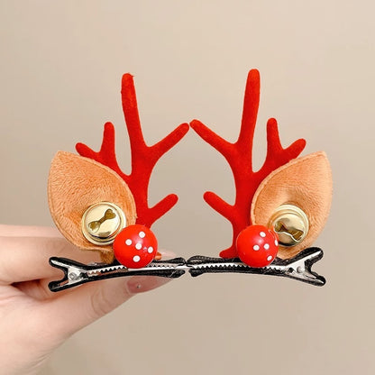 Mori Style Deer Hairpin A Pair Of Hairclips Children's Cute Christmas Headband Buy Center