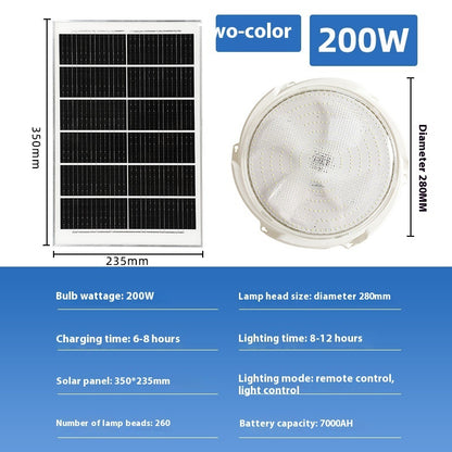 Newly Released at Buy Center: Solar Ceiling Lamp LED Home Indoor And Outdoor Lighting Double Color200W