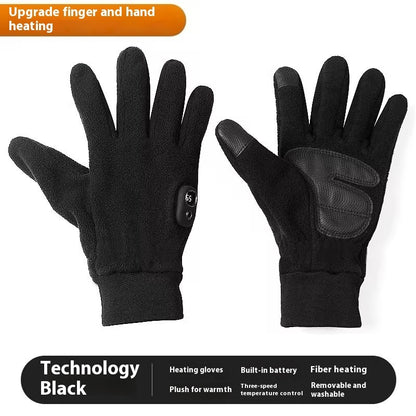 Gants chauffants électriques coupe-vent épais et chauds pour l'hiver