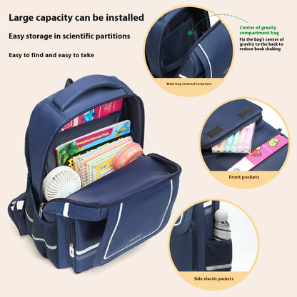 Primary School Spine Protection Schoolbag Burden Reduction Large Capacity Backpack