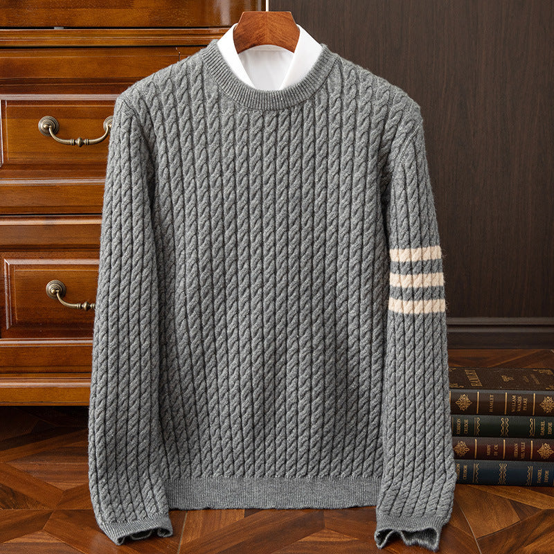 Knitwear Men's Round Neck Loose Thick Twist Buy Center