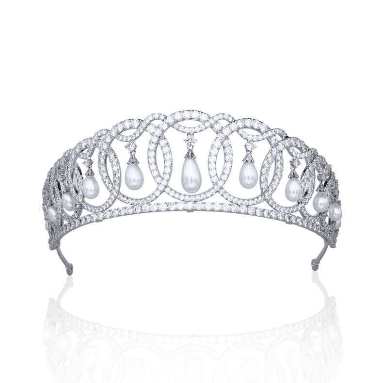 Royal Queen Crown Zircon Wedding Headwear