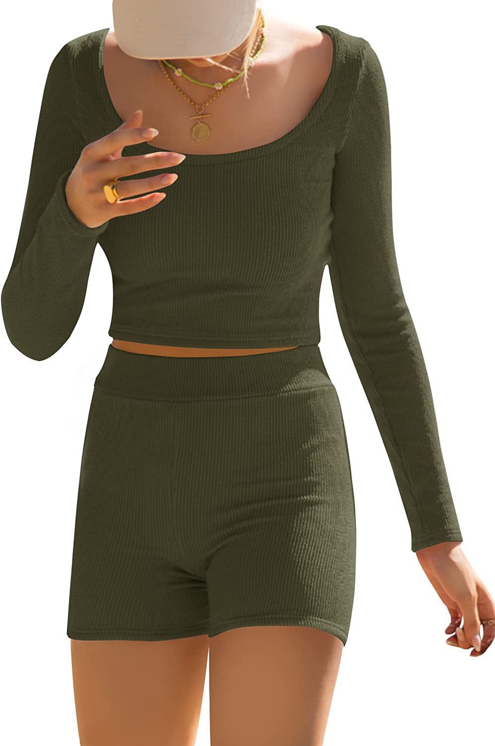 Cropped Long-sleeved Doublet Yoga Clothes Casual Two-piece Suit Buy Center