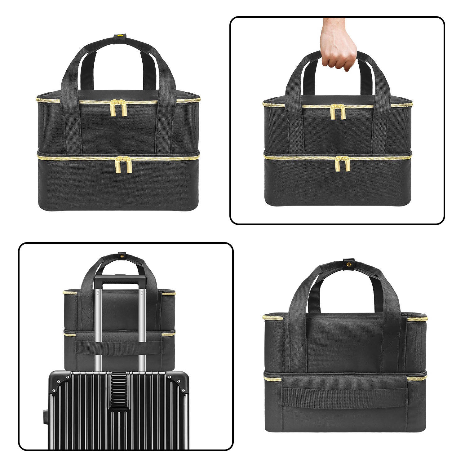 Fresh Arrivals at Buy Center: Handheld Double Deck Manicure Implement Storage Bag